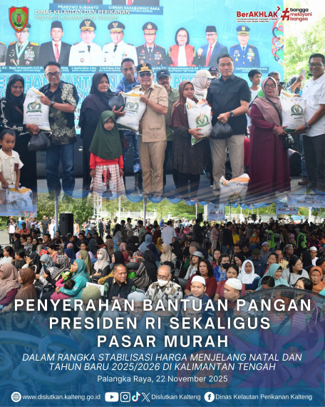 Gambar Penyerahan Bantuan Pangan Presiden RI Sekaligus Pasar Murah