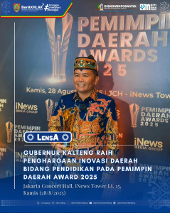 Gubernur Kalteng Raih Penghargaan Inovasi Pendidikan di Pemimpin Daerah Award 2025