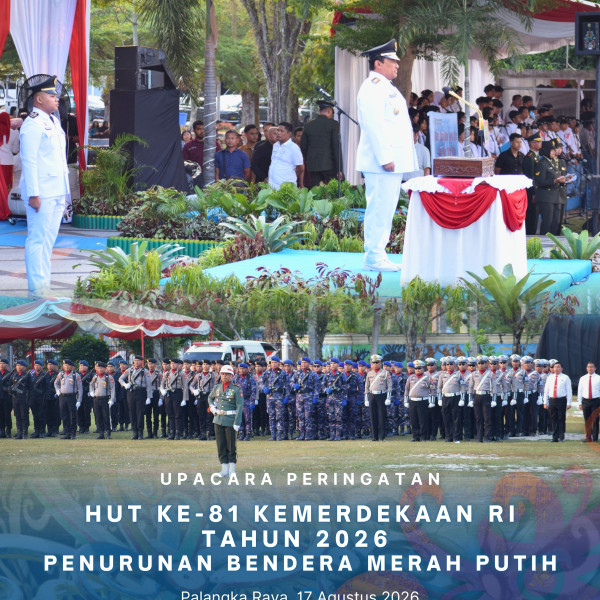 Gambar Upacara Peringatan HUT Ke-81 Kemerdekaan RI Tahun 2026 Penurunan Bendera Merah Putih