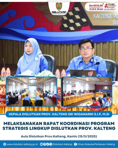 Rapat Koordinasi Program Strategis  Lingkup Dislutkan Prov. Kalteng bertempat di Aula Dislutkan Prov. Kalteng