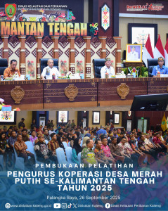 Pembukaan Pelatihan Bagi Pengurus Koperasi Desa Merah Putih Se-Kalimantan Tengah Tahun 2025