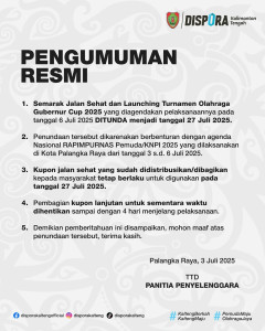 Semarak Jalan Sehat dan Launching Turnamen Olahraga Gubernur CUP 2025 DITUNDA