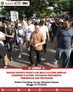 Ribuan Peserta Padati Fun Walk Kalteng Berkah, Gubernur Kalteng Tekankan Pentingnya Pendidikan dan Pertanian