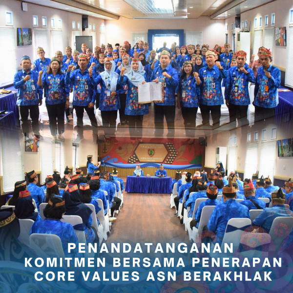 Gambar Penandatanganan Komitmen Bersama Penerapan Core Values ASN BerAKHLAK
