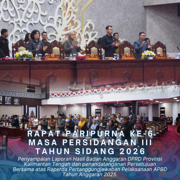Gambar Rapat Paripurna Ke - 6 Masa Persidangan III Tahun Sidang 2026