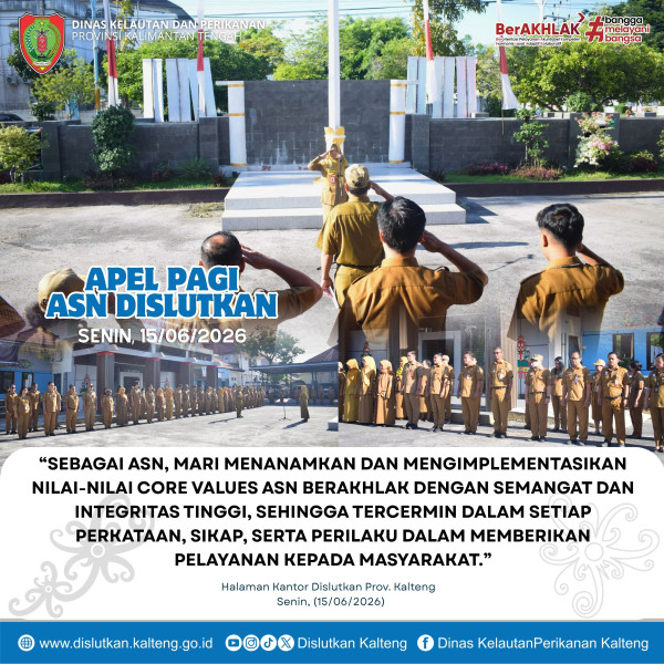 Gambar Apel Pagi ASN Dislutkan Prov. Kalteng, Senin 15 Juni 2026