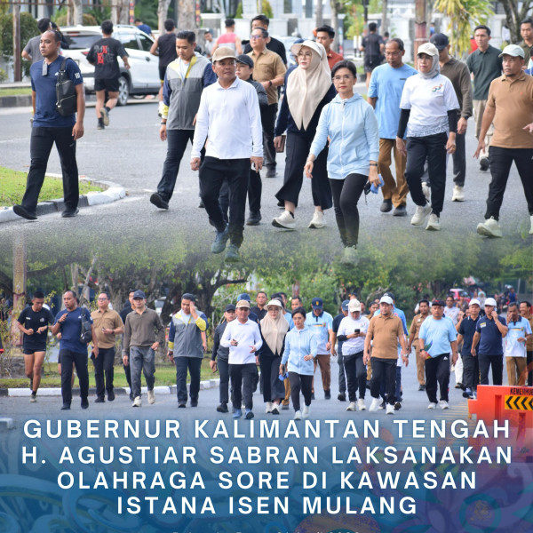 Gambar Olaharaga Sore Bersama Gubernur Kalimantan Tengah