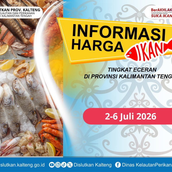 Gambar Info harga ikan dari tanggal 2-6 Juli 2026 di Kabupaten Barito Utara, Katingan, Murung Raya dan Kota Palangka Raya