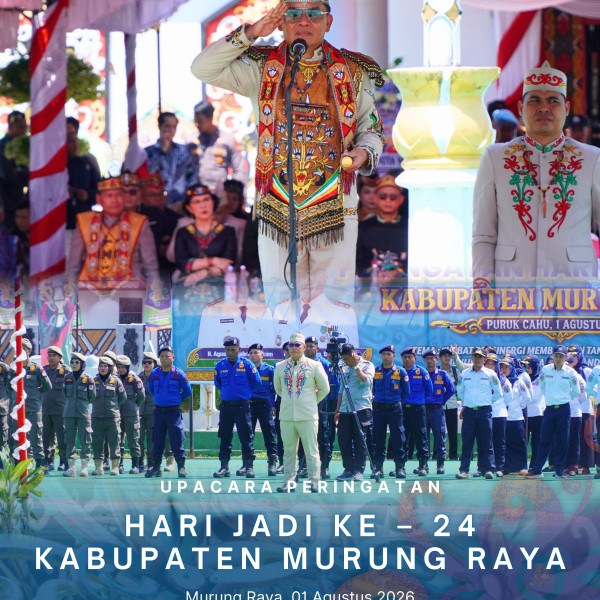 Gambar Upacara Peringatan Hari Jadi Ke-24 Kabupaten Murung Raya