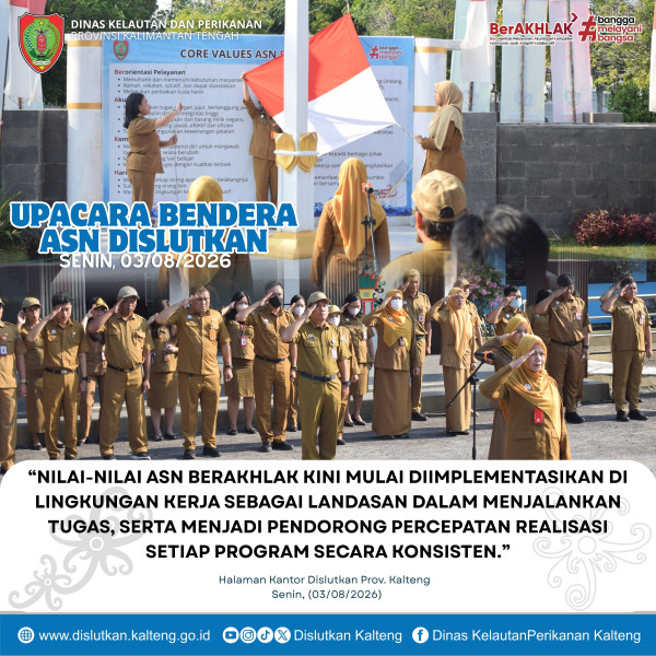 Gambar Upacara Bendera ASN Dislutkan Prov. Kalteng, Senin 03 Agustus 2026