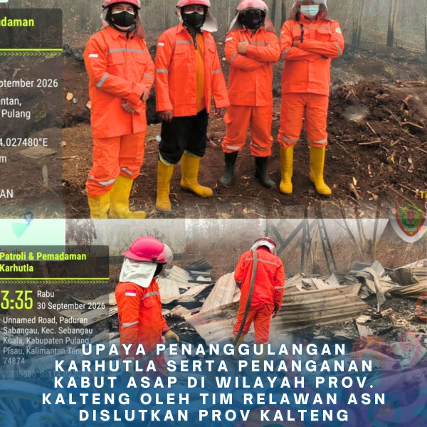 Gambar ASN DISLUTKAN KALTENG PEDULI KARHUTLA 30 September 2026