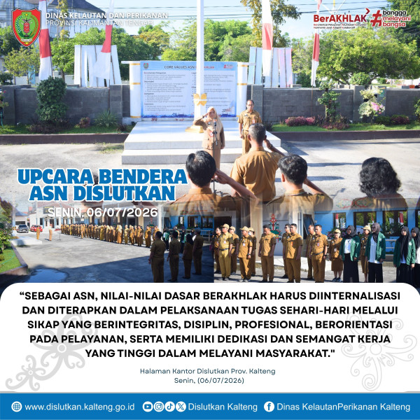 Gambar Upacara Bendera ASN Dislutkan Prov. Kalteng, Senin 06 Juli 2026