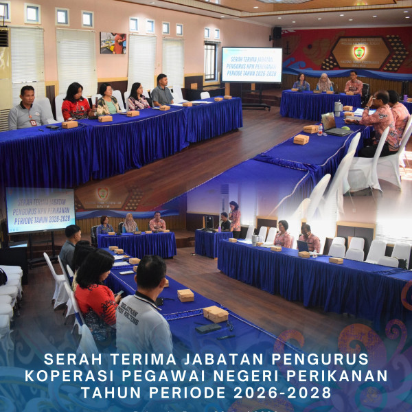 Gambar Serah Terima Jabatan Jabatan Pengurus Koperasi Pegawai Negeri (KPN) Perikanan Periode 2026-2028