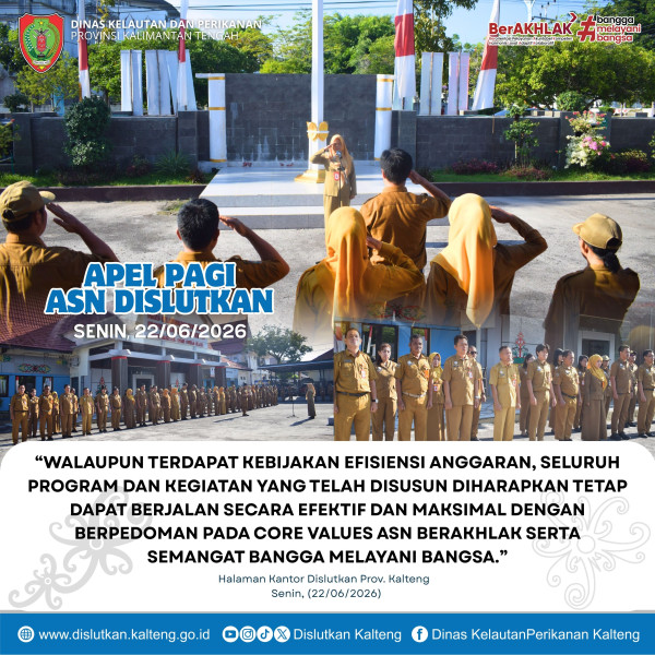 Gambar Apel Pagi ASN Dislutkan Prov. Kalteng, Senin 22 Juni 2026