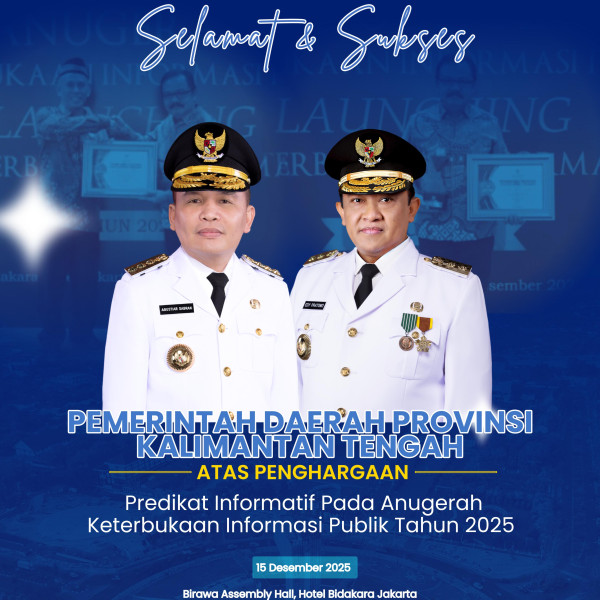 Gambar Pemprov Kalteng kembali meraih peringkat Informatif keempat kalinya