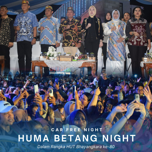 Gambar Car Free Night (Huma Betang Night) Dalam Rangka HUT Bhayangkara ke-80