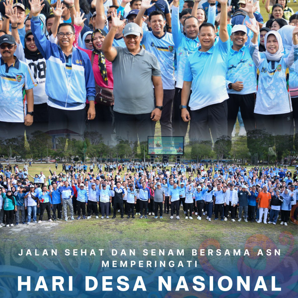 Gambar Jalan Sehat dan Senam Bersama Memperingati Hari Desa Nasional