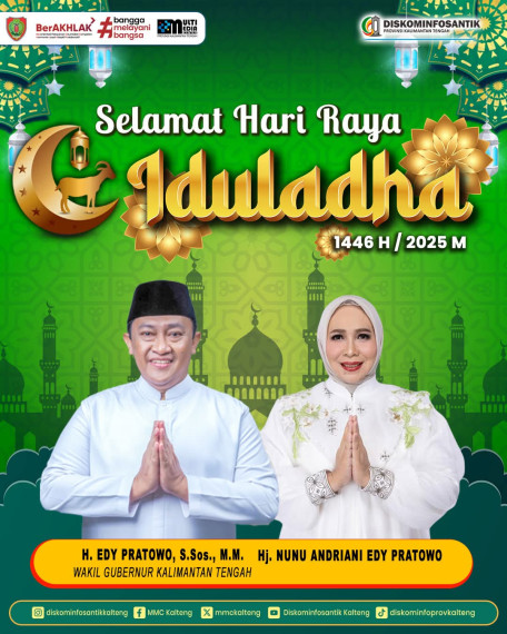 Gambar Wakil Gubernur Kalteng Mengucapkan Selamat Hari Raya Iduladha 1446 H / 2025 M