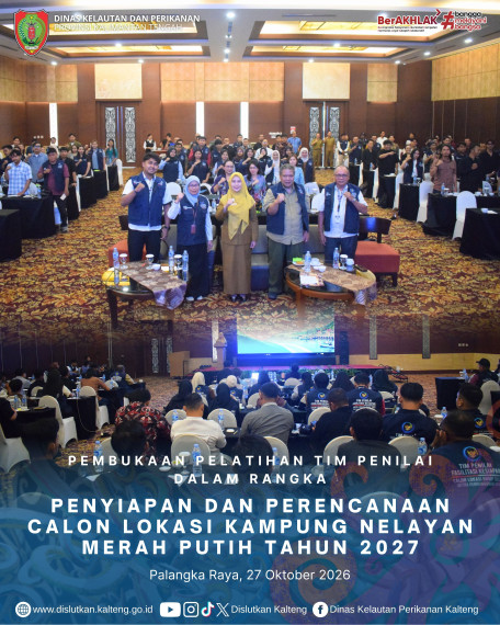 Gambar PEMBUKAAN PELATIHAN TIM PENILAI DALAM RANGKA PENYIAPAN DAN PERENCANAAN CALON LOKASI KAMPUNG NELAYAN MERAH PUTIH TAHUN 2027, Selasa 27 Oktober 2026