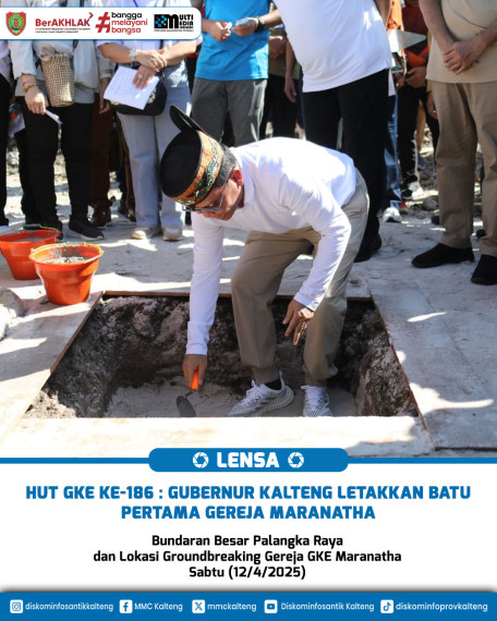 Gambar HUT GKE ke-186 : Gubernur Kalteng Letakkan Batu Pertama Gereja Maranatha