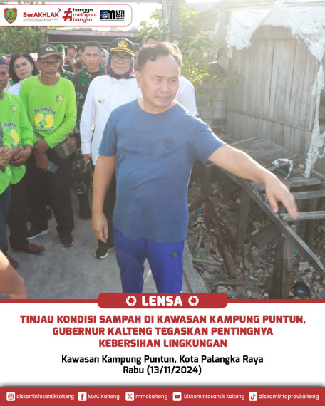Gambar Tinjau Kondisi Sampah di Kawasan Kampung Puntun, Gubernur Kalteng Tegaskan Pentingnya Kebersihan Lingkungan