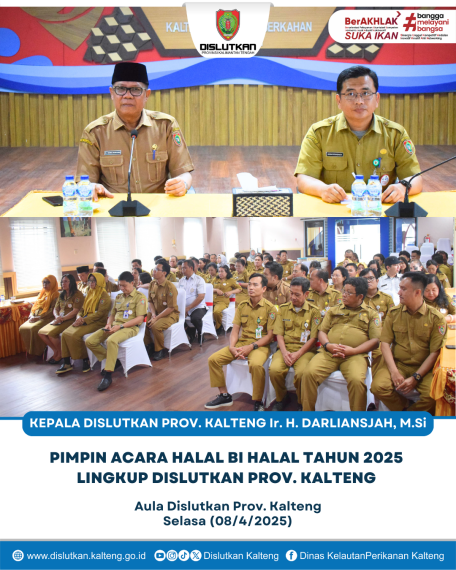 Gambar Kepala Dislutkan Prov. Kalteng Ir. H. Darliansjah, M. Si Pimpin Acara Halal Bi Halal ASN Lingkup Dislutkan Prov. Kalteng