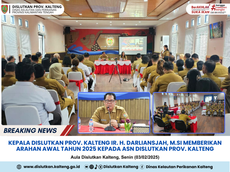 Gambar Kepala Dislutkan Prov. Kalteng Ir. H. Darliansjah, M.Si Memberikan Arahan Awal Tahun 2025 kepada ASN Dislutkan Prov. Kalteng