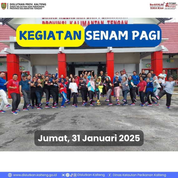 Gambar Dislutkan Prov. Kalteng Laksanakan Senam Pagi di halaman Kantor Dislutkan Prov. Kalteng, Jumat (31/01/2025)