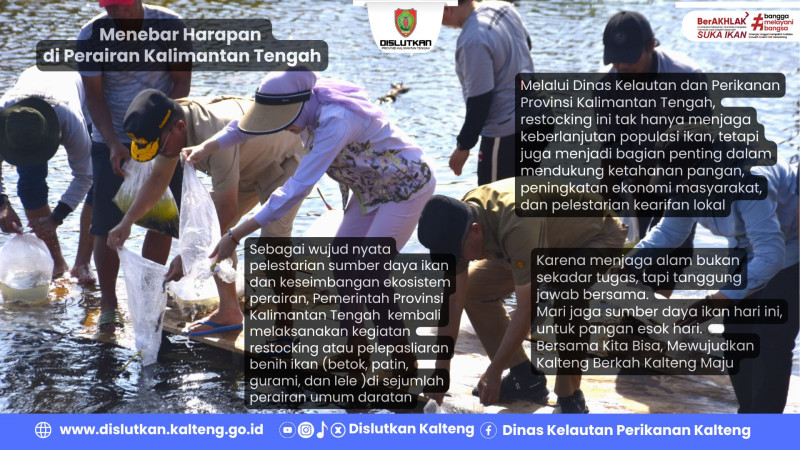 Gambar Menebar Harapan di Perairan Kalimantan Tengah