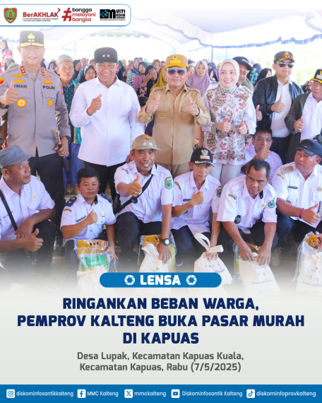 Gambar Wakil Gubernur Kalteng H. Edy Pratowo membuka pasar murah di Desa Lupak, Kecamatan Kapuas Kuala, Kabupaten Kapuas, pada Rabu (7/5/2025).