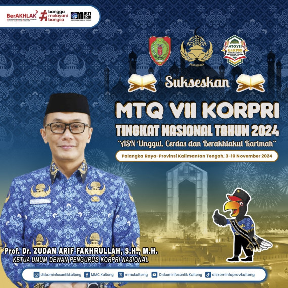 Gambar Ketua Umum Dewan Pengurus KORPRI Nasional Untuk MTQ VII KORPRI Tingkat Nasional Tahun 2024