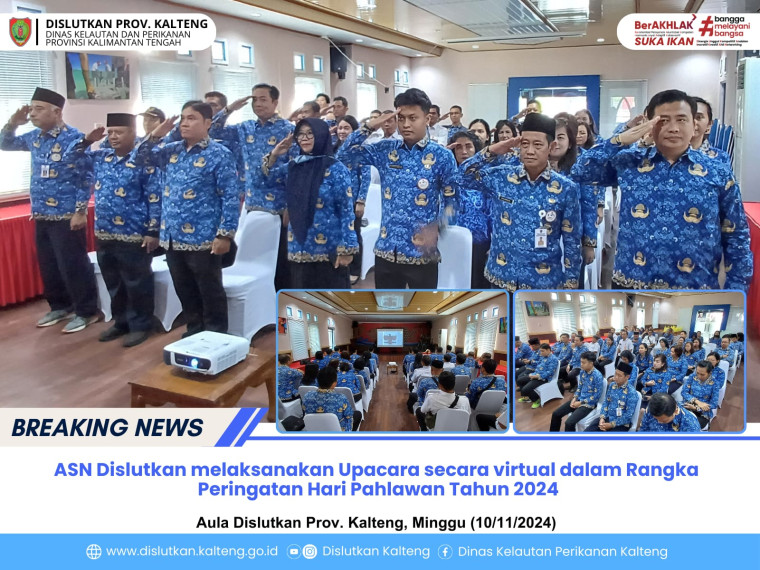 Gambar ASN Dislutkan Prov. Kalteng melaksanakan Upacara secara virtual dalam rangka Peringatan Hari Pahlawan 2024