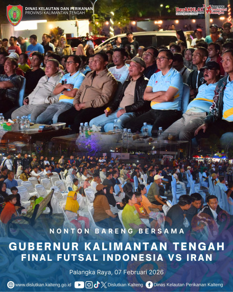 Gambar Nonton Bareng Bersama Gubernur Kalimantan Tengah H. Agustiar Sabran, S.Ikom Final Futsal Indonesia VS Iran