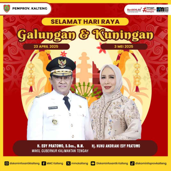 Gambar Wakil Gubernur Kalteng mengucapkan Selamat Hari Raya Galungan & Kuningan