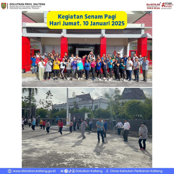 Gambar Dislutkan Prov. Kalteng Laksanakan Senam Pagi di halaman Kantor Dislutkan Prov. Kalteng, Jumat (10/01/2025)