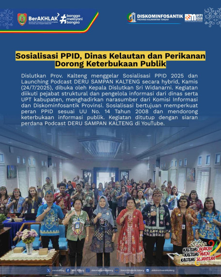 Gambar Sosialisasi PPID, Dinas Kelautan dan Perikanan Prov. Kalteng Dorong Keterbukaan Informasi Publik