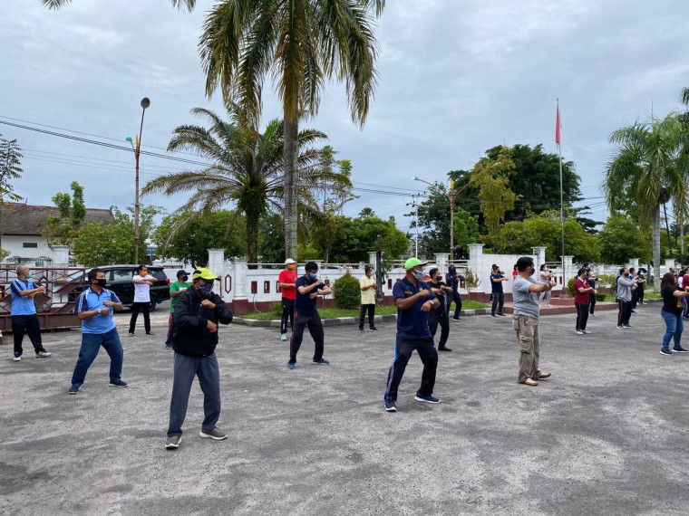 Gambar Dislutkan Olahraga dengan tetap melaksanakan Protokol Kesehatan