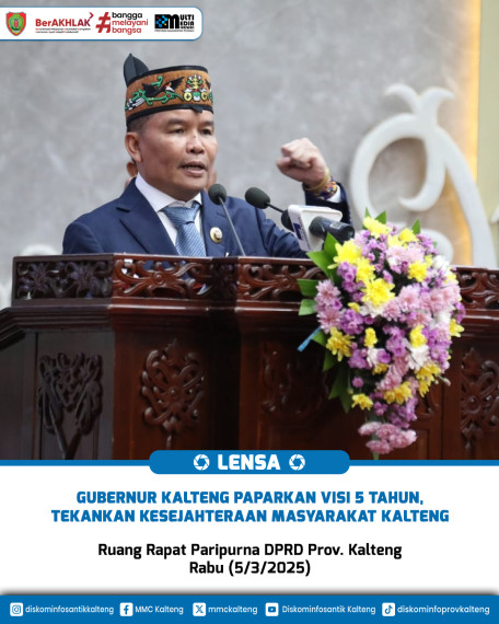 Gambar Gubernur Kalteng Paparkan Visi 5 Tahun, Tekankan Kesejahteraan Masyarakat Kalteng