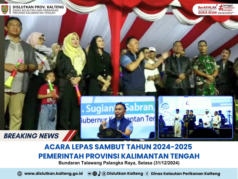 Gambar Acara Lepas Sambut Tahun 2024-2025 Pemerintah Provinsi Kalimantan Tengah bertempat di Bundaran Talawang Palangka Raya, Selasa (31/12/2024)