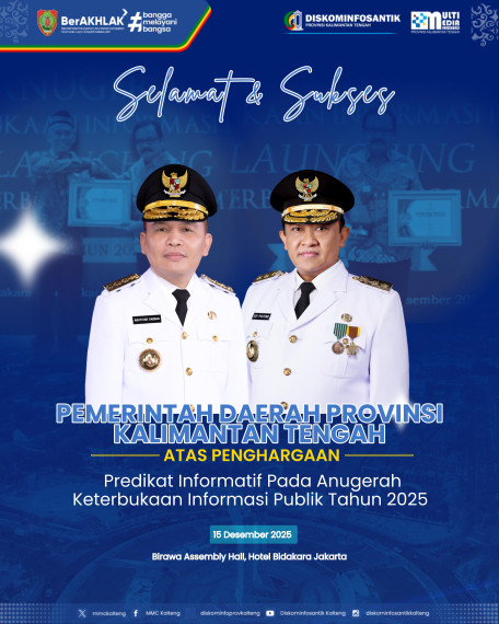 Gambar Pemprov Kalteng kembali meraih peringkat Informatif keempat kalinya