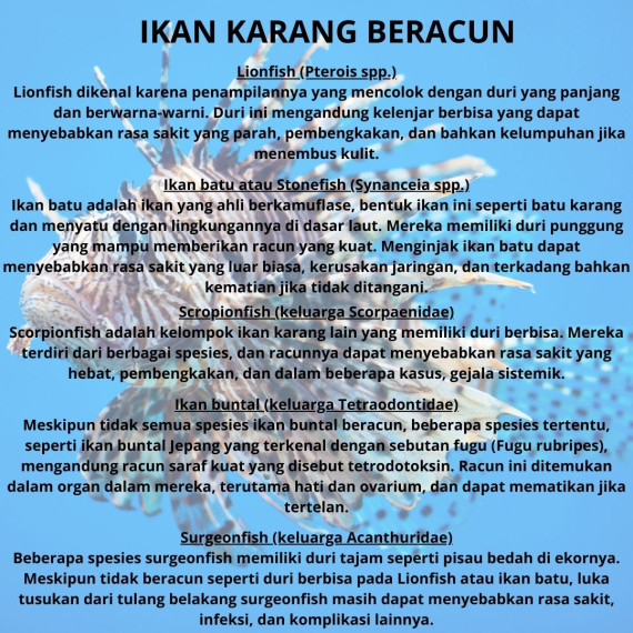 Gambar Jenis Ikan Karang Beracun
