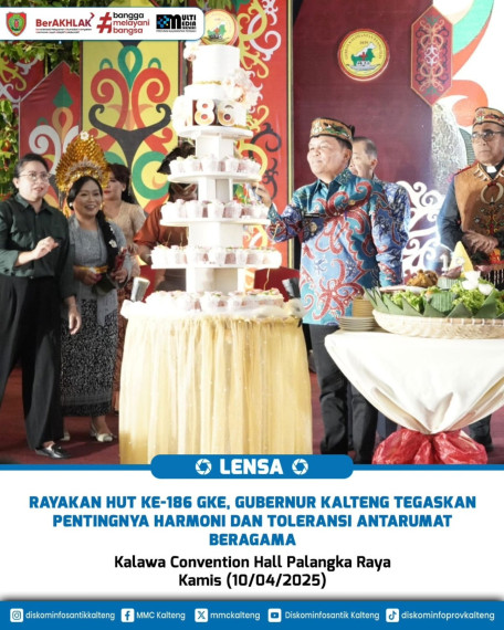 Gambar Rayakan HUT Ke-186 GKE, Gubernur Kalteng Tegaskan Pentingnya Harmoni dan Toleransi Antarumat Beragama