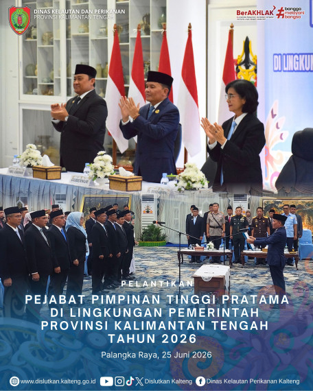 Gambar Pelantikan Pejabat Pimpinan Tinggi Pratama di Lingkungan Pemerintah Provinsi Kalimantan Tengah Tahun 2026, 25 Juni 2026