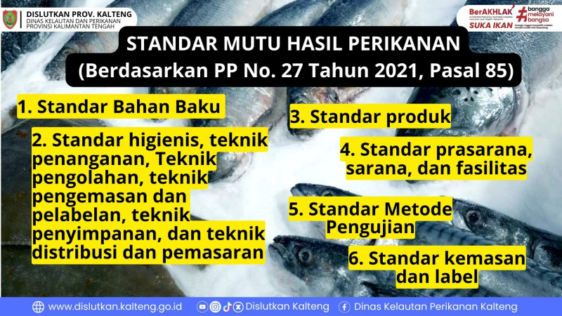 Gambar STANDAR MUTU HASIL PERIKANAN (berdasarkan PP No. 27 Tahun 2021, Pasal 85)
