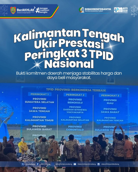 Gambar Kalteng Raih Peringkat 3 Nasional TPID