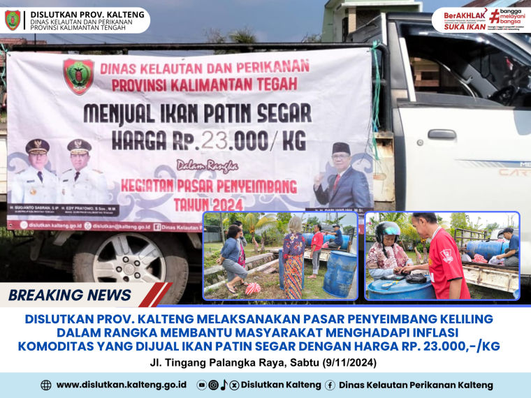 Gambar Dislutkan Prov. Kalteng melaksanakan Pasar Penyeimbang keliling