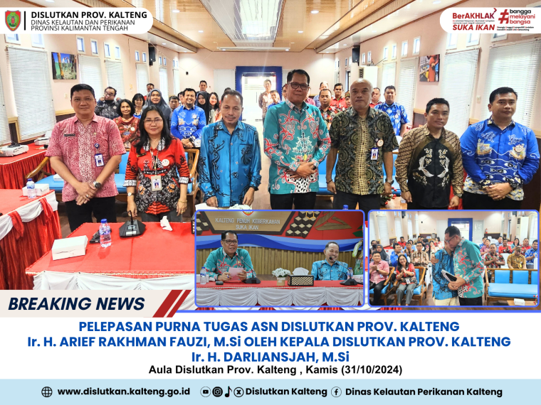 Gambar Pelepasan Purna Tugas ASN Dislutkan Prov. Kalteng Ir. H. Arief Rakhman Fauzi, M.Si