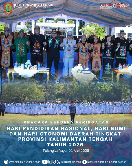 Gambar Upacara Bendera Peringatan Hari Pendidikan Nasional, Hari Bumi, dan Hari Otonomi Daerah Tingkat Prov. Kalteng tahun 2026