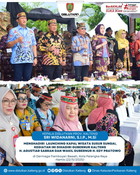 Gambar Kepala Dislutkan Prov. Kalteng Sri Widanarni, S.IP, M.Si menghadiri Launching Kapal Wisata Susur Sungai