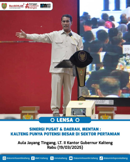 Gambar Sinergi Pusat & Daerah, Mentan : Kalteng Punya Potensi Besar di Sektor Pertanian